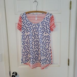 Lularoe Classic T XXS blue/coral